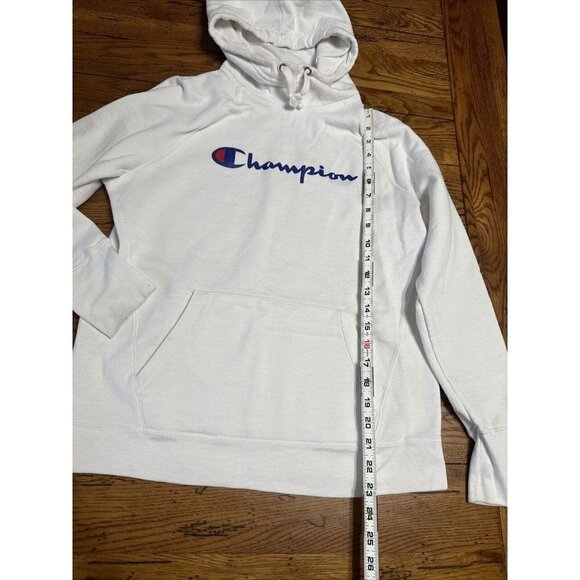 champion A48 Hoodie Men's Sweatshirt Script Logo Medium  Pullover Kanga Pocket - Picture 3 of 7
